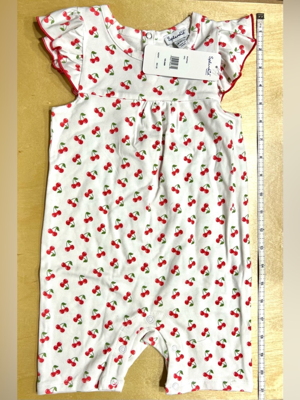 Set Of 2 Splendid Romper Set - Pink Multi Stripes Cherry